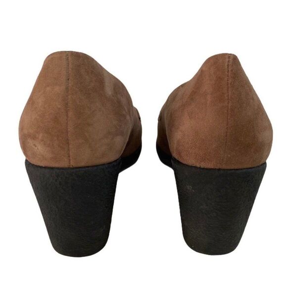 Franco Sarto Wedge Shoes Suede Beige 9 - Picture 5 of 10
